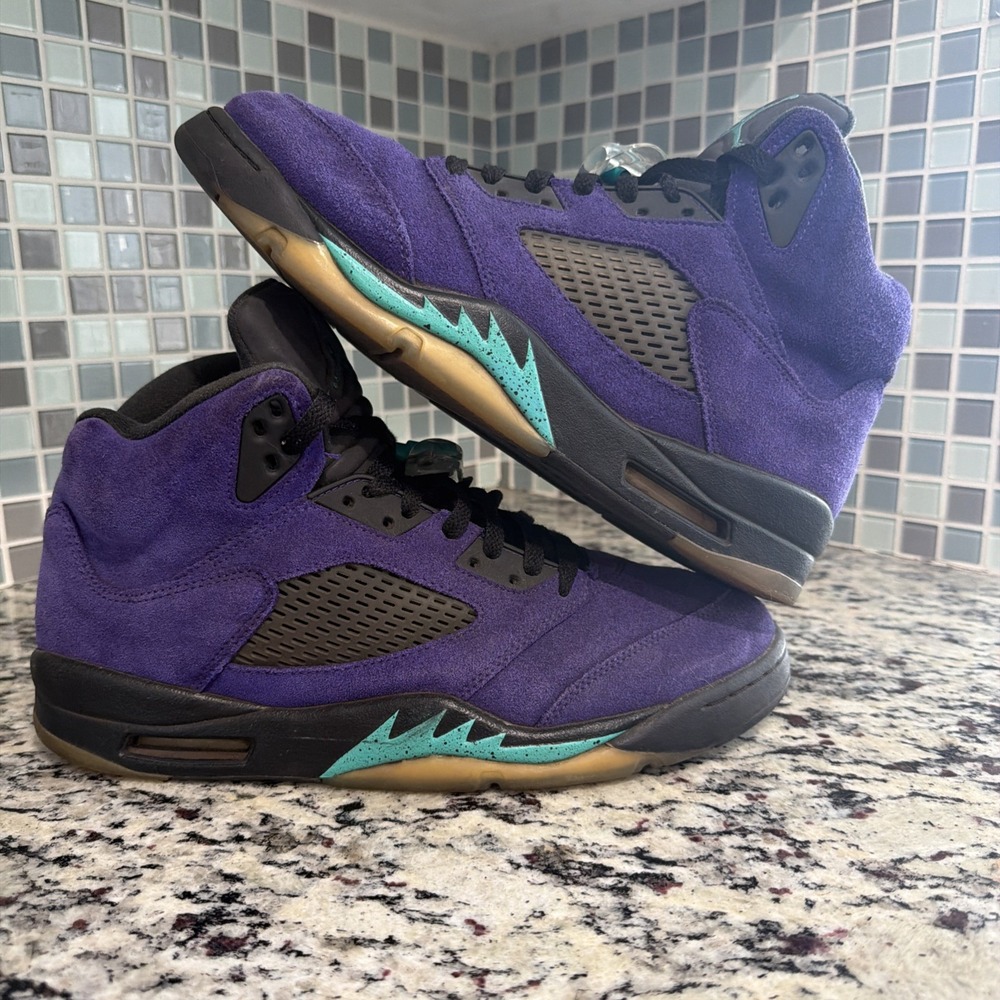 Jordan Air Jordan 5 Retro Mens 11 Purple Excellent Alternate Grape 136027-500